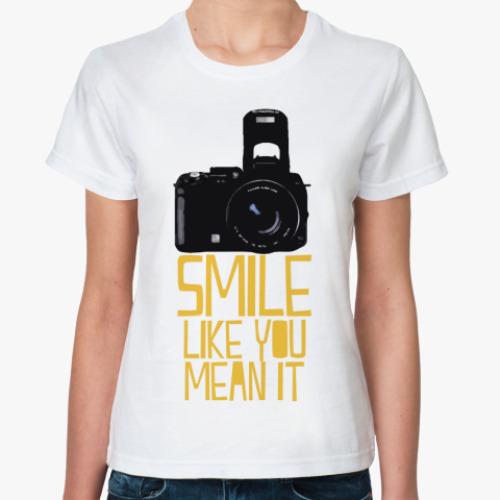 Классическая футболка улыбайся фото