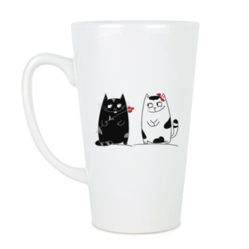 Чашка Латте кот и кошка