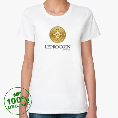 Женская футболка из органик-хлопка Leprocoin