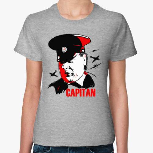 Женская футболка Капитан