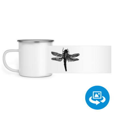 Эмалированная кружка (круговая запечатка) Dragonfly