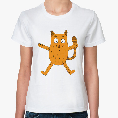 Классическая футболка Смешной кот