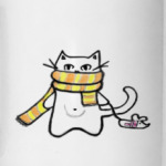 Кот в шарфе