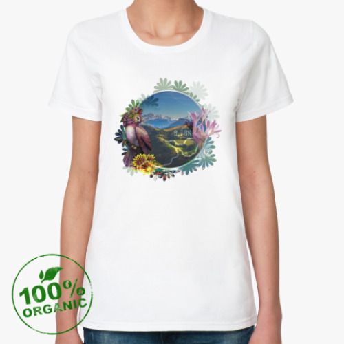 Женская футболка из органик-хлопка Альпийская сказка