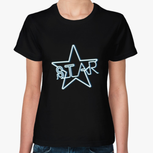 Женская футболка Неоновая звезда