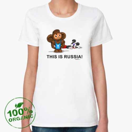 Женская футболка из органик-хлопка this is Russia