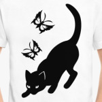 Котик с бабочками