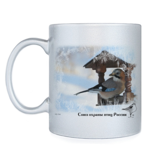 Кружка Сойка на кормушке