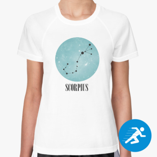 Женская спортивная футболка Знак зодиака Скорпион