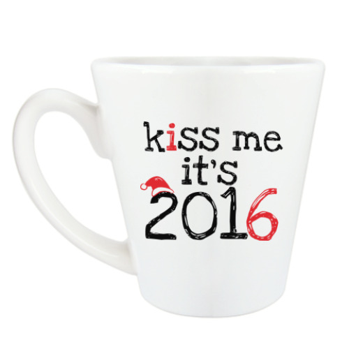 Чашка Латте Kiss me - it's 2016!