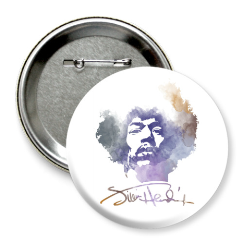 Значок 75мм  Jimi Hendrix - Джими Хендрикс
