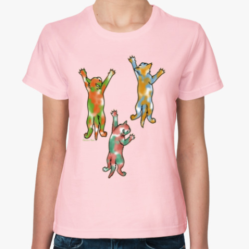 Женская футболка Разноцветные котята