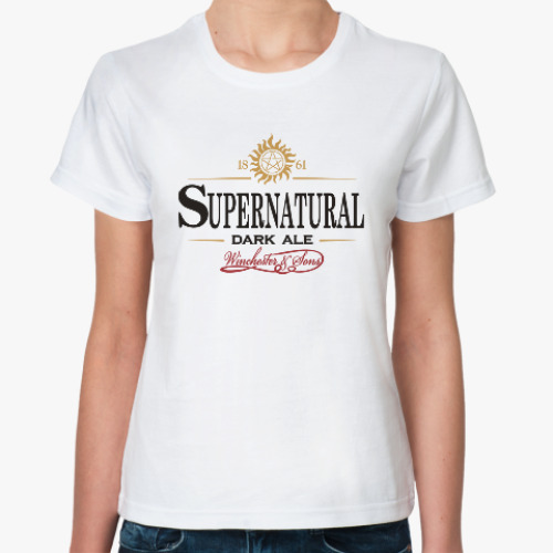 Классическая футболка Supernatural - Темный эль