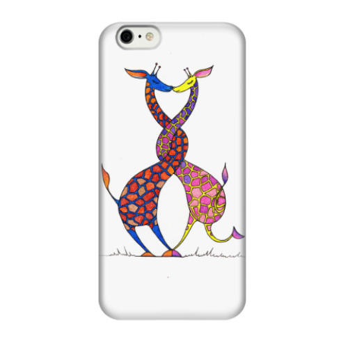 Чехол для iPhone 6/6s Влюбленные жирафики