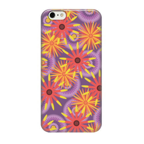 Чехол для iPhone 6/6s яркие цветы