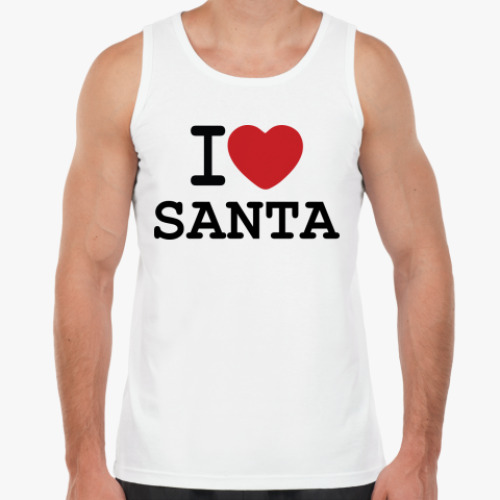 Майка Новогодний принт I Love Santa