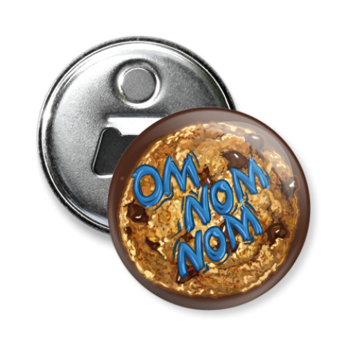 Магнит-открывашка Om nom nom Печенье Cookie Monster