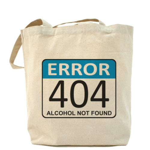 Сумка шоппер Error 404. Alcohol not found