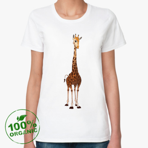 Женская футболка из органик-хлопка Жираф