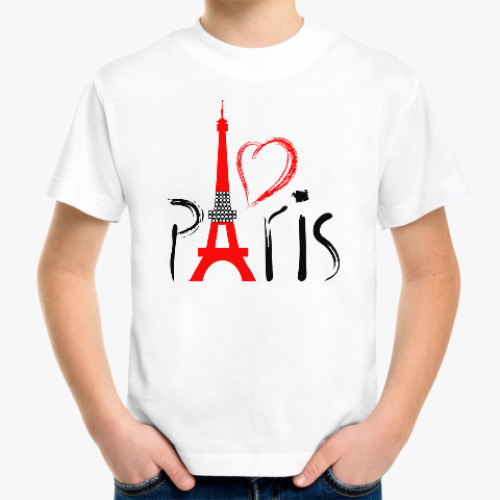 Детская футболка I Love Paris