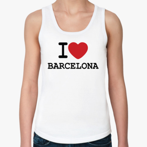 Женская майка I Love Barcelona