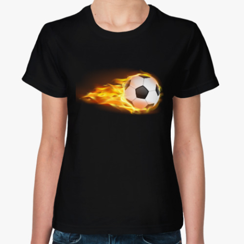 Женская футболка Огненный мяч