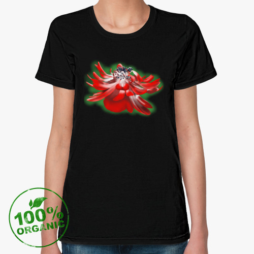 Женская футболка из органик-хлопка Цветок Анемон