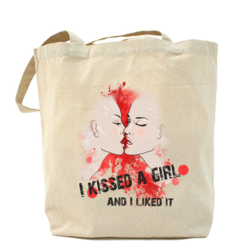 Сумка шоппер kissed a girl