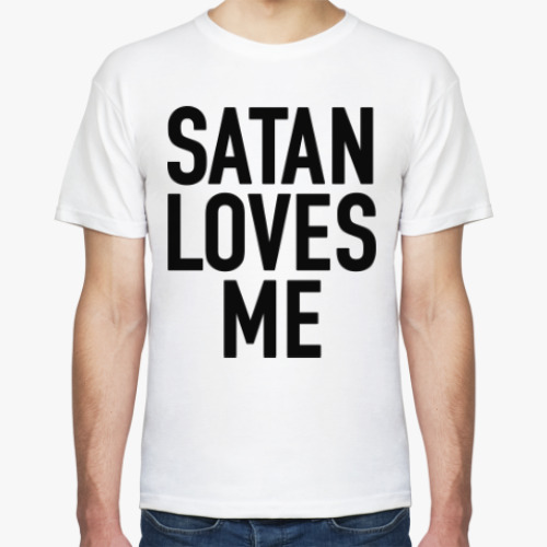 Футболка Satan loves me