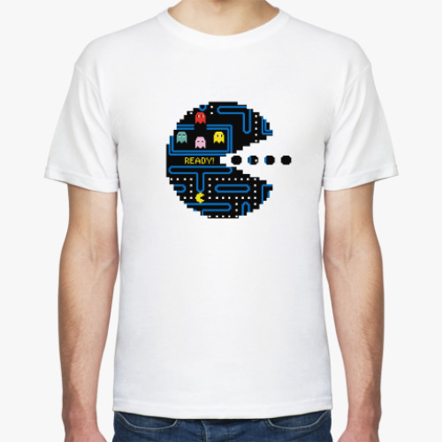 Футболка Pac-Man. PacMan. ПакМан. ПакМен. Pixels. Ready!