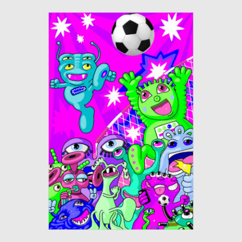 Постер Футбол.Монстрики-пришельцы