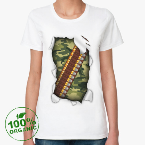 Женская футболка из органик-хлопка Патронташ