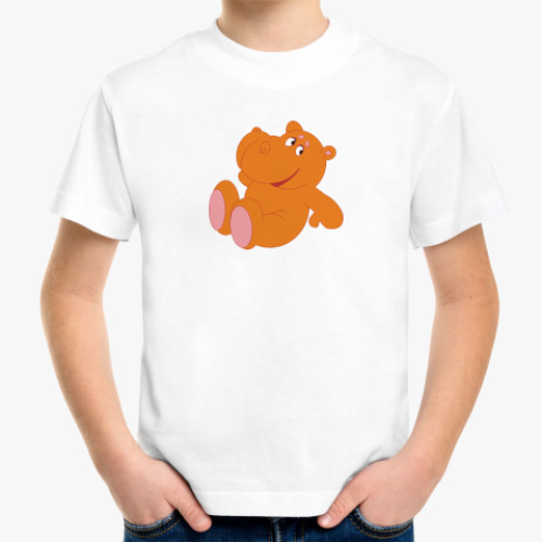 Детская футболка Оранжевый бегемот