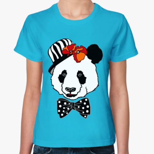 Женская футболка Панда с маками