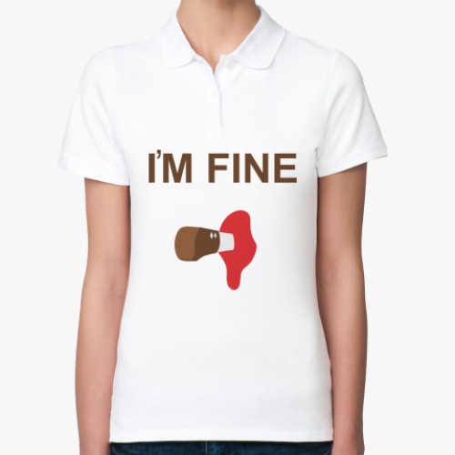 Женская рубашка поло I'm Fine