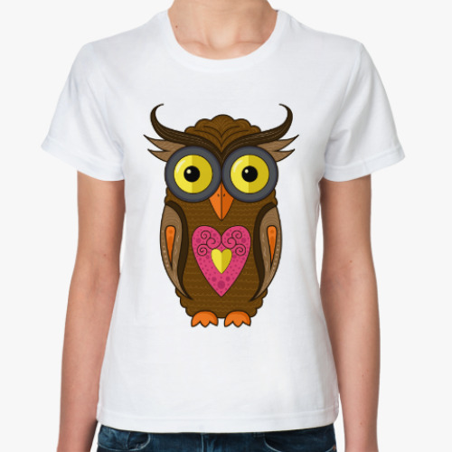 Классическая футболка Мудрая сова
