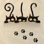 Четыре черненьких чумазеньких котенка
