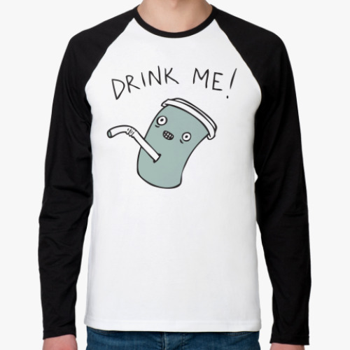 Футболка реглан с длинным рукавом Drink