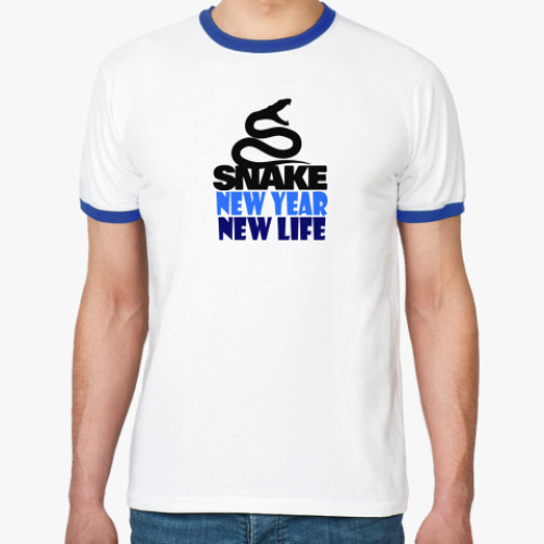 Футболка Ringer-T Snake -New Year New Life