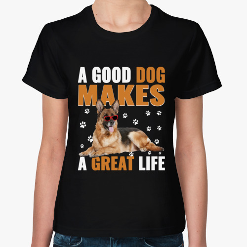 Женская футболка dog
