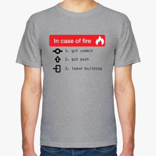 Футболка In Case of Fire GIT commit