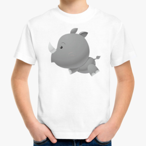 Детская футболка Носорог