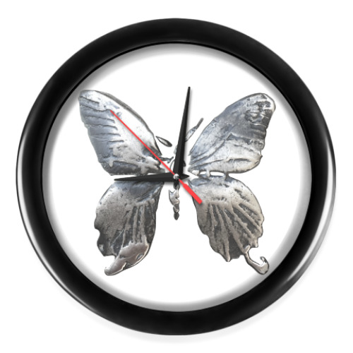 Настенные часы Metal Butterfly