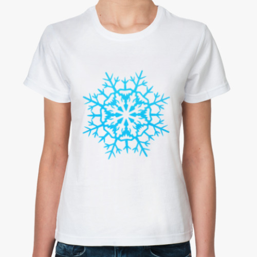 Классическая футболка Бумажная снежинка