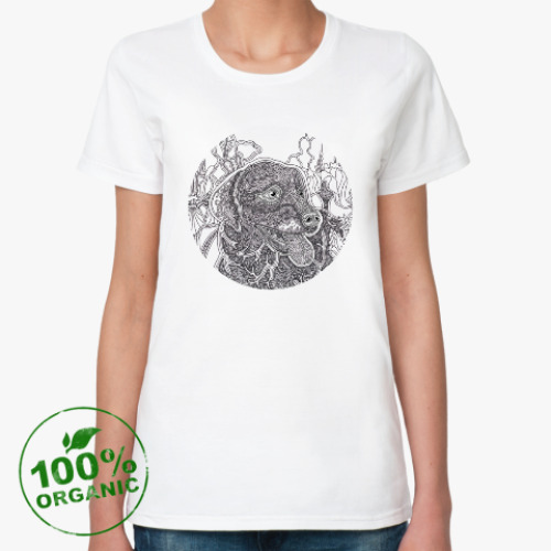 Женская футболка из органик-хлопка Лабрадор