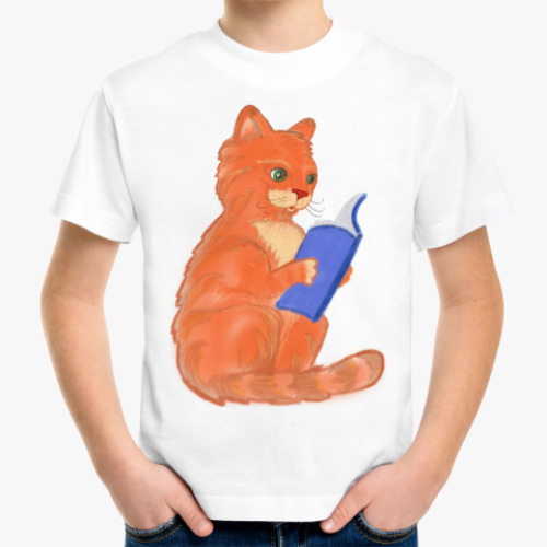 Детская футболка Умный кот