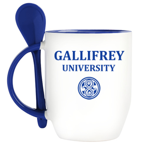 Кружка с ложкой Gallifrey University
