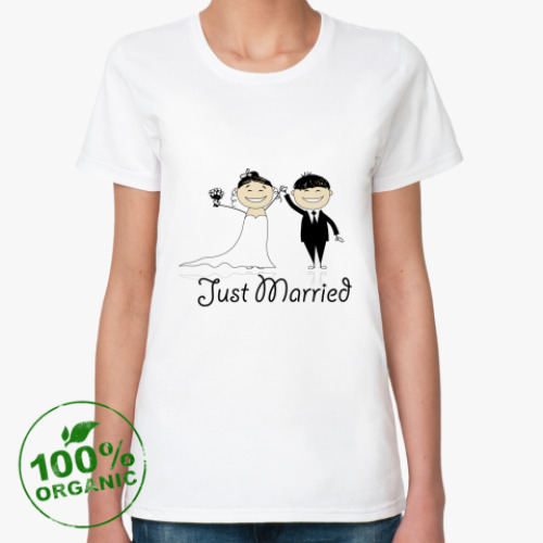Женская футболка из органик-хлопка Just Married
