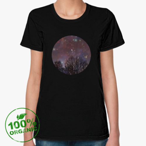 Женская футболка из органик-хлопка Ночное небо