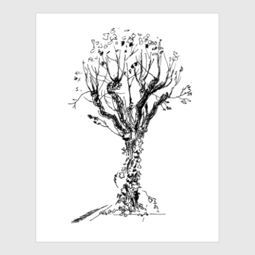 Постер Дерево с вьюнком